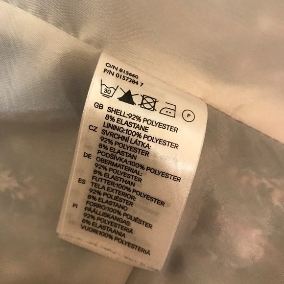 H&M Open Front Print Blazer Jacket Zip Pockets - Picture 15 of 15